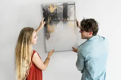 Magnetisk whiteboard med marmorabstraktion