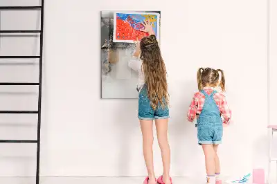 Magnetisk whiteboard med marmorabstraktion