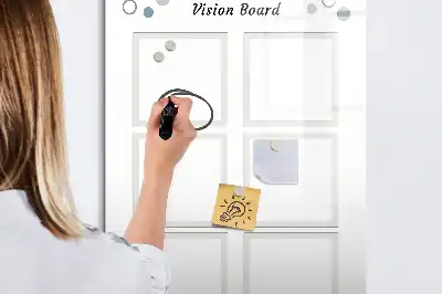 Magnetisk whiteboard med tørreslettefunktion
