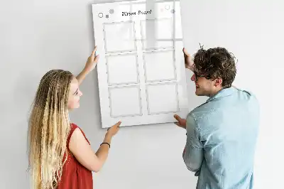 Magnetisk whiteboard med tørreslettefunktion