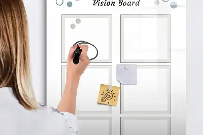 Magnetisk whiteboard med tørreslettefunktion