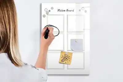 Magnetisk whiteboard med tørreslettefunktion