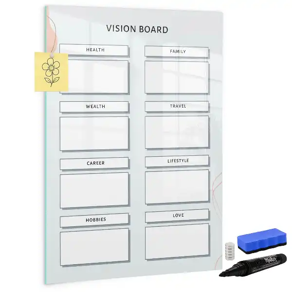 Magnetisk whiteboard vision board til tørre sletning