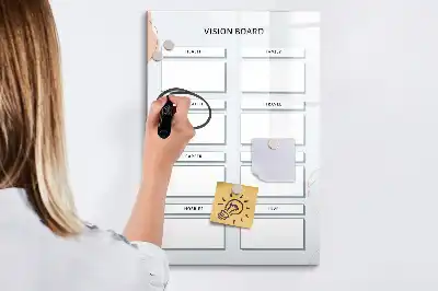Magnetisk whiteboard vision board til tørre sletning
