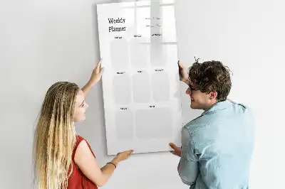 Magnetisk ugeplan tørreslette