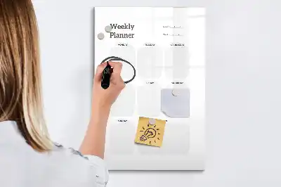 Magnetisk ugeplan tørreslette