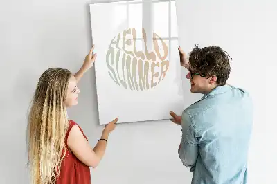 Magnetisk tørresletteboard med teksten Hej sommer