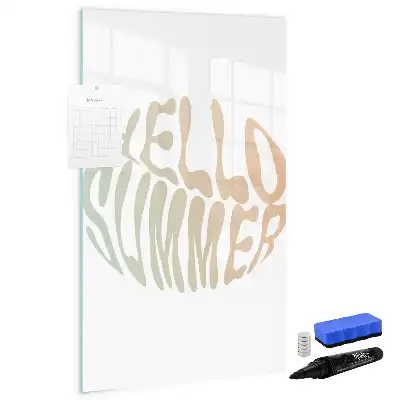 Magnetisk tørresletteboard med teksten Hej sommer
