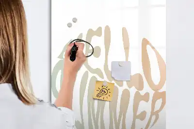 Magnetisk tørresletteboard med teksten Hej sommer