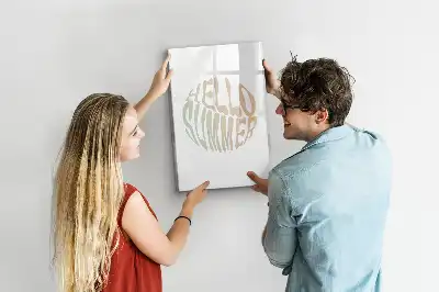 Magnetisk tørresletteboard med teksten Hej sommer