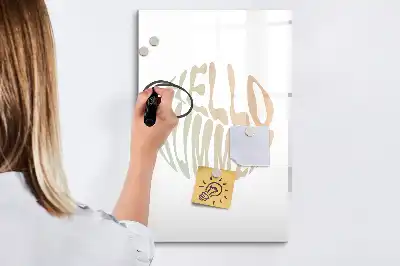 Magnetisk tørresletteboard med teksten Hej sommer