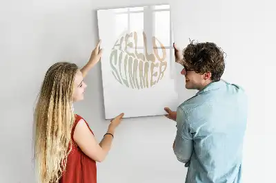 Magnetisk tørresletteboard med teksten Hej sommer