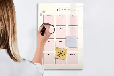 Magnetisk fødselsdagskalender tørreslette