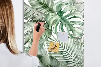 Magnetisk tørresletteboard med motiv af akvarelblade