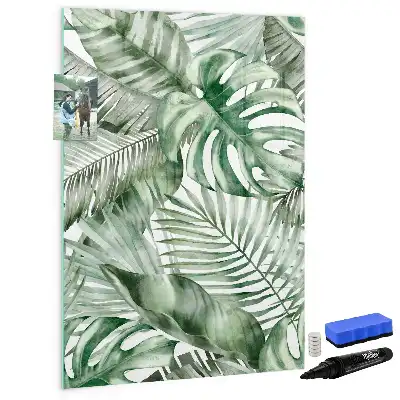 Magnetisk tørresletteboard med motiv af akvarelblade