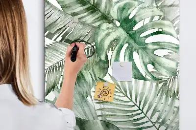 Magnetisk tørresletteboard med motiv af akvarelblade