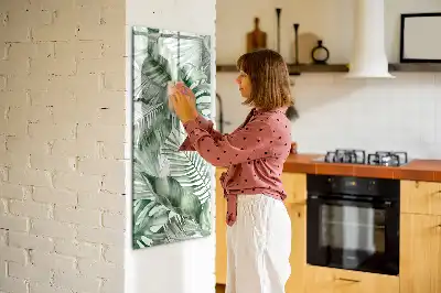 Magnetisk tørresletteboard med motiv af akvarelblade