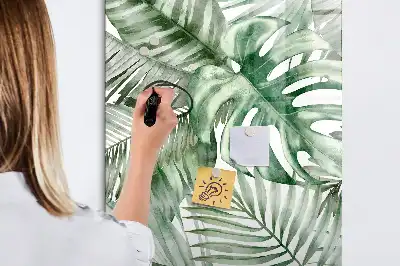Magnetisk tørresletteboard med motiv af akvarelblade