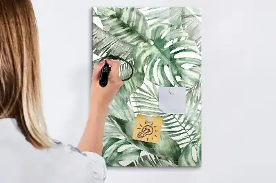 Magnetisk tørresletteboard med motiv af akvarelblade