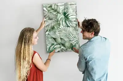 Magnetisk tørresletteboard med motiv af akvarelblade