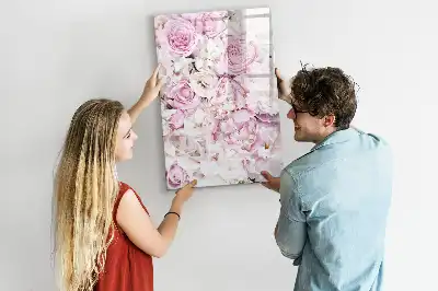 Magnetisk opslagstavle med roser