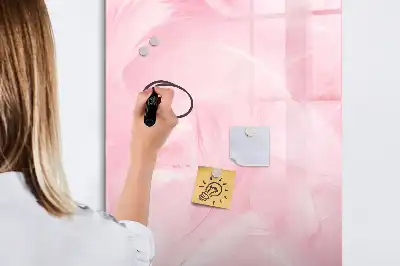 Magnetisk opslagstavle med motivet subtile fjer