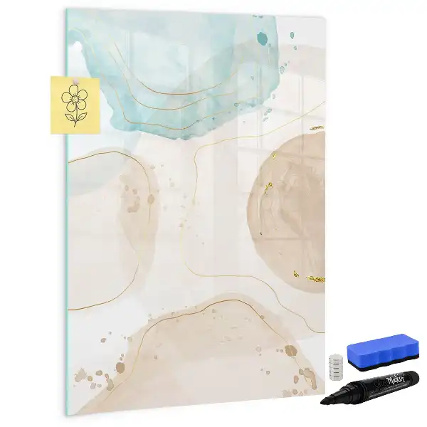 Magnetisk whiteboard i design med pastelpletter