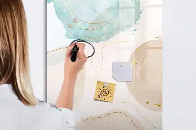 Magnetisk whiteboard i design med pastelpletter