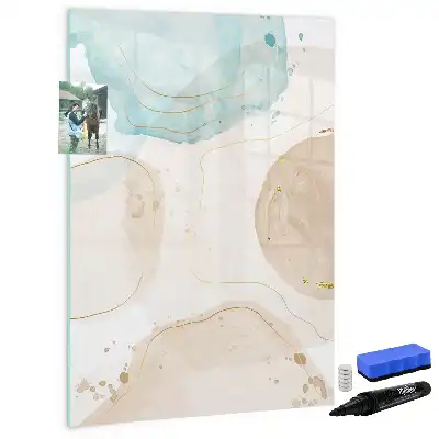 Magnetisk whiteboard i design med pastelpletter