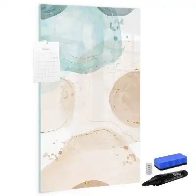 Magnetisk whiteboard i design med pastelpletter