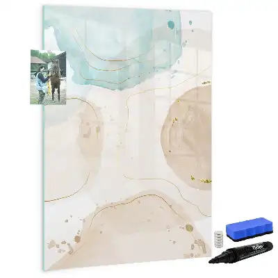 Magnetisk whiteboard i design med pastelpletter