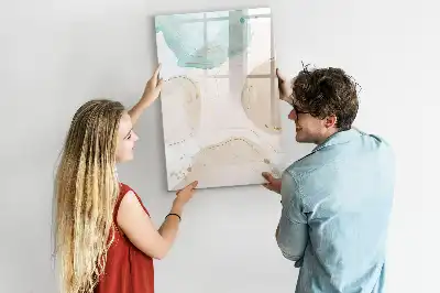 Magnetisk whiteboard i design med pastelpletter