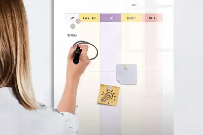 Kostplanlægger magnetisk opslagstavle til at tørre af