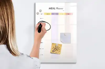 Kostplanlægger magnetisk opslagstavle til at tørre af