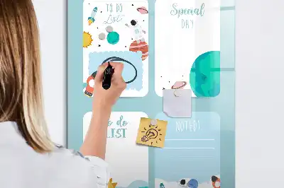 Galaktisk planner magnetisk tørresletteboard