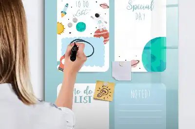 Galaktisk planner magnetisk tørresletteboard
