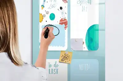 Galaktisk planner magnetisk tørresletteboard