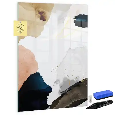 Magnetisk tørresletteboard med akvarelabstraktion