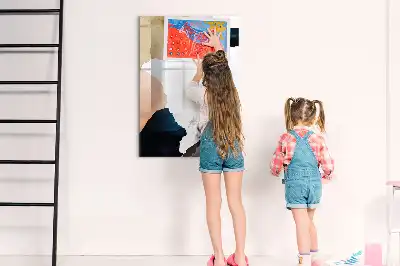 Magnetisk tørresletteboard med akvarelabstraktion