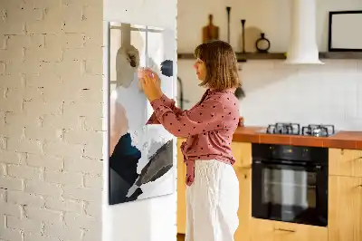 Magnetisk tørresletteboard med akvarelabstraktion