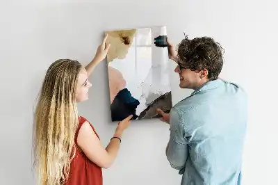 Magnetisk tørresletteboard med akvarelabstraktion