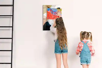 Magnetisk tørresletteboard med akvarelabstraktion