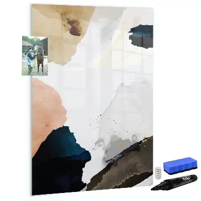 Magnetisk tørresletteboard med akvarelabstraktion