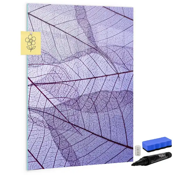 Magnetisk whiteboard med bladstruktur