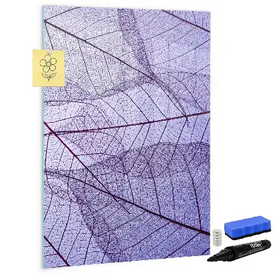Magnetisk whiteboard med bladstruktur