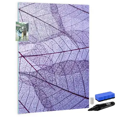 Magnetisk whiteboard med bladstruktur