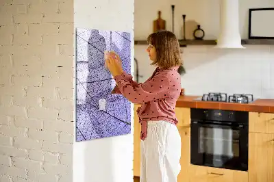 Magnetisk whiteboard med bladstruktur