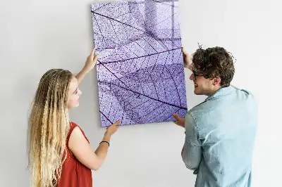 Magnetisk whiteboard med bladstruktur