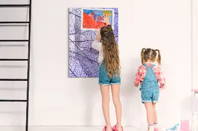 Magnetisk whiteboard med bladstruktur