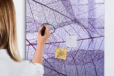 Magnetisk whiteboard med bladstruktur